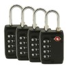 Primex 9507001 TSA-Approved 4-Digit Combination Luggage Locks – Black Zinc,