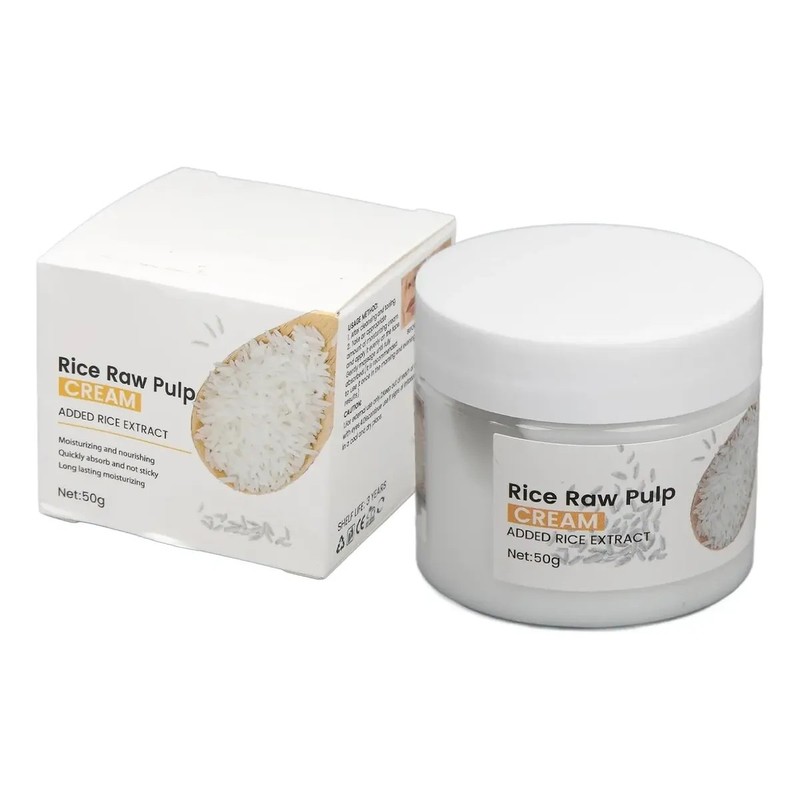2 Pz Crema Facial Aclarante De Arroz, Hidratante Y Serum
