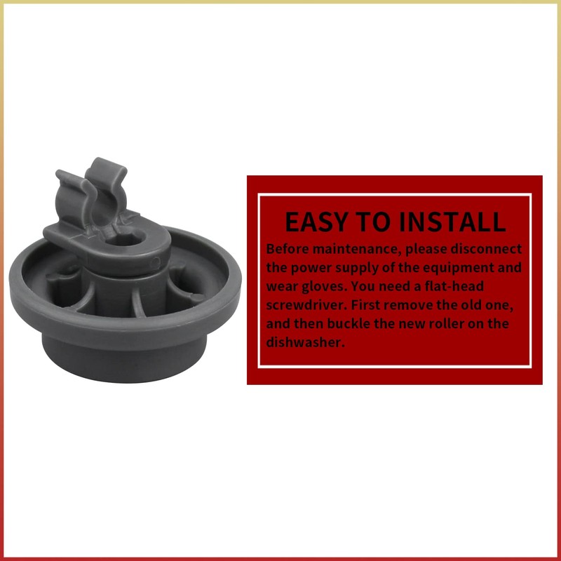 4 Pcs 4581DD3003B Dishwasher Lower Rack Wheels, Bottom Dishrack Roller