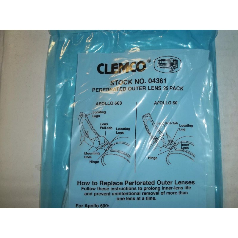 Clemco 04361 Apollo 600 & 60 Outer Lens Sandblasting 25