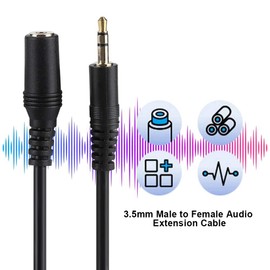 Sonew - Cable de audio de 3.5mm, Cable Auxiliar de Jack de Cable de Extensión Óptico a Macho para Auriculares Estéreo(15m)