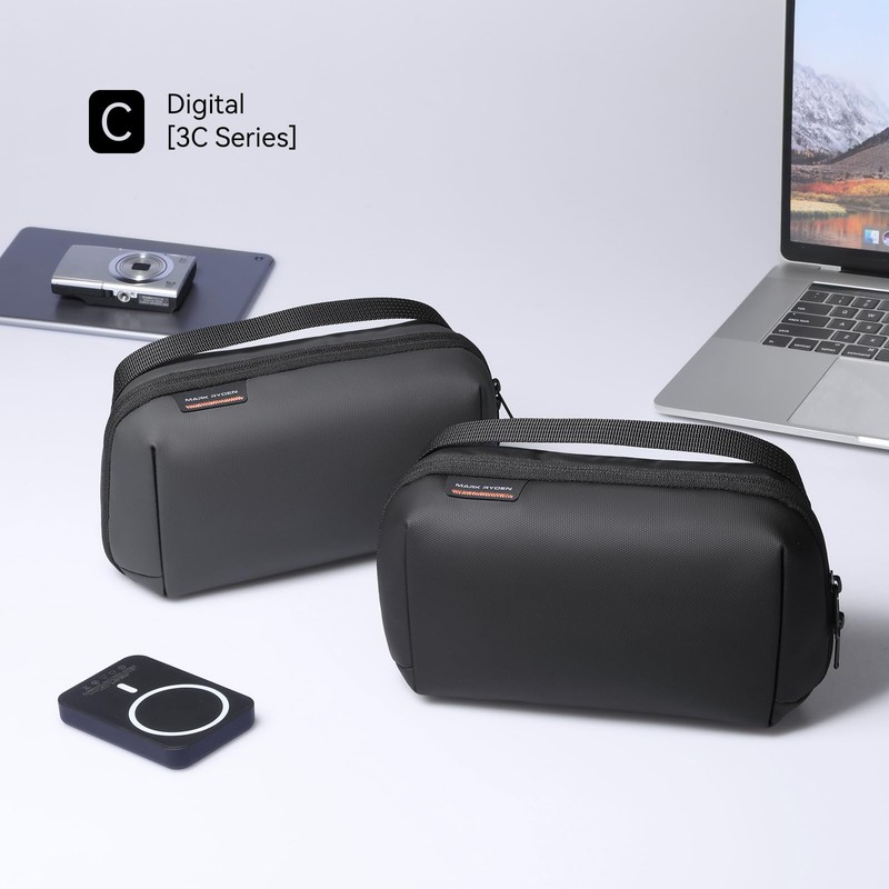 MARK RYDEN Travel Electronics Organizer Bag, Compact Tech Accessories Storage