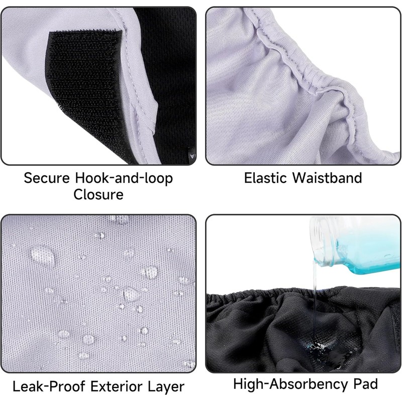 Paw Legend Cat Diapers for Female Cats Spraying Washable Reusable