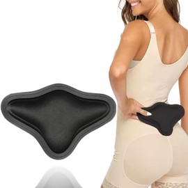 SEIPURUNM BBL Lipo Foam Back Board for Post-Surgery Recovery - Ergonomic Lumbar Compression Board, Surgeon-Approved Support for Liposuction, BBL, Tummy Tuck & C-Section (8.9" x 5.9" x 0.6", black)