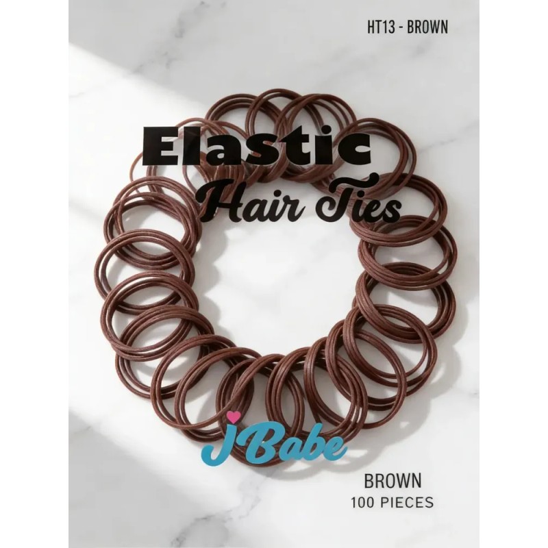 Ligas Elásticas Para Cabello 100 Pz. J Babe Color Café
