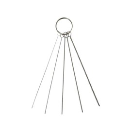 Master Airbrush 12 Piece Airbrush Cleaning Kit - 5 pc Cleaning Needles, 5 pc Cleaning Brushes, & 1 Wash Needle