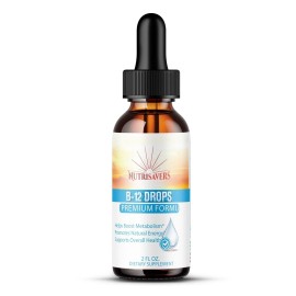 NutriSaver B-12 Vitamin Drops Supports Healthy Skin - Improve Overall Health - 4 fl oz