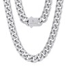 KRKC&CO 12 mm/14 mm Curb Chain, 18 K Gold/White Gold