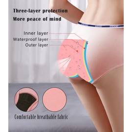 Boboking Teen Girls Cotton Period PantiesTeens Soft Briefs Women Underwear L