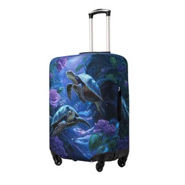 Guiteinyi Sea Turtle Luggage Cover for Suitcase Elastic Non Scratch Travel Protector Travel Washable Suitcase Cover Fits 18-32 Inch Luggage
