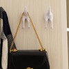 WBANGIAO 4Pcs Nordic Plastic Dog Tail Hooks Wall Mounted Coat