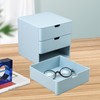 Dalanpa 3-Drawer Vanity Organizer, Compact Storage Organization Drawers Blue