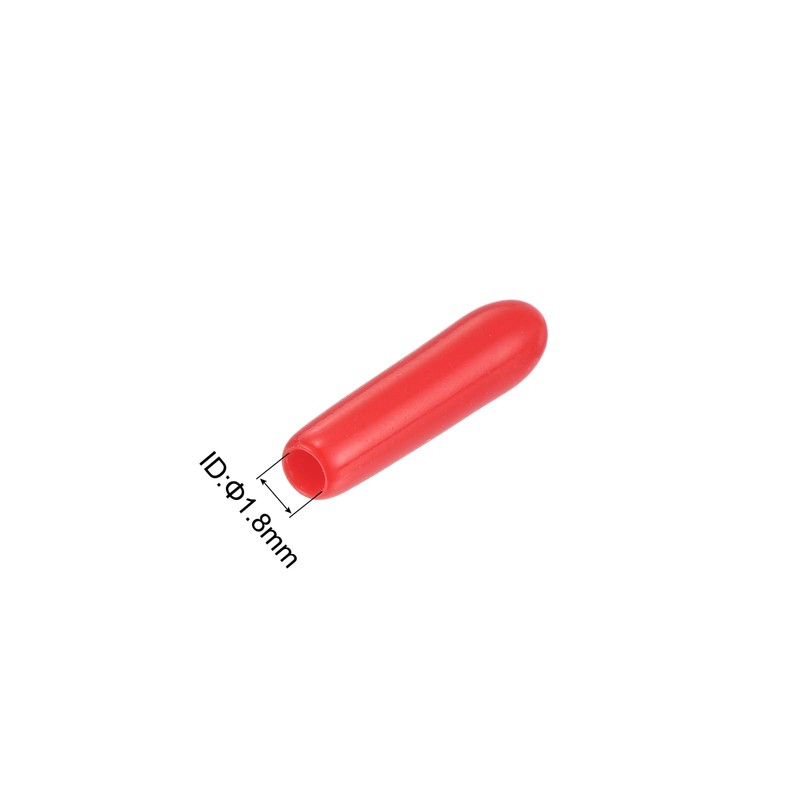 uxcell 50pcs Rubber End Caps 1.8mm(1/16") ID Vinyl PVC Round