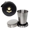 Knight 2oz Collapsible Drinking Cup with Leather Football Case Newcastle