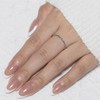 AUBSS Press On Nails Short Almond, White French Tip with