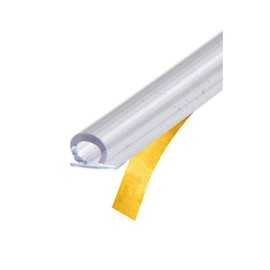 CRL Shower Door Translucent Vinyl Bulb Seal with Pre-Applied Tape for 5/32" Gap - 95 in Long - Pack of 5