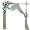 YALLOVE Wedding Arch Draping Fabric, 2 Panel 30" x 236"