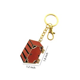 DEZHAN Anime Cute Keychain, Metal Cartoon Key Chain for Women and Men