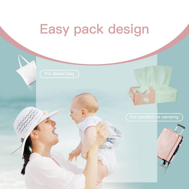 Careboree Extra Thick Dry Wipe, 100% Cotton, Lint-Free Cotton Tissues