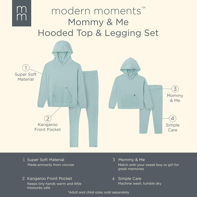 Modern Moments by Gerber Baby Girls' Mommy and Me Hooded