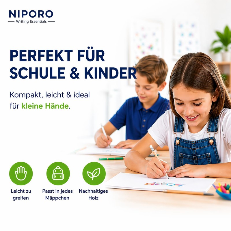 NIPORO 200 Mini Pencils Short Half Pencils with Eraser Golf