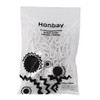 Honbay - 200 ganchos de plástico blanco para cortina de
