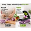 16-in-1 Vegetable Chopper with 8 Stainless Steel Blades, Food Container,