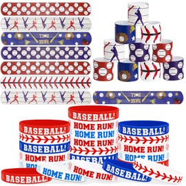 PIXHOTUL 40 Pieces Baseball Party Favors, Baseball Silicone Wristbands Baseball Bracelets for Baseball Game Day Boys Girls Teens Birthday Baseball Theme Party Baseball Team Awards Presents