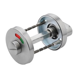Bathroom Toilet Door Turn and Release Indicator Lock, Stainless Steel Privacy Indicator Door Lock for Toilet Restroom Bathroom Silver