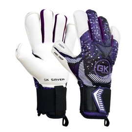 GK Saver Football Goalkeeper Gloves - MODESTY Series | Professional Soccer Goalie Gloves with Anti-Slip Palm and Removable Savefingers | Sizes 6-11 (MD04 YES Savefingers, SIZE 8)