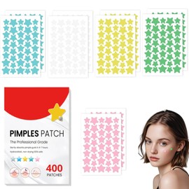 RENDIN Parches para Acne - 400 Piezas Pimple Patch, Parches para Espinillas, Lindas Cubiertas de Estrellas para Granos, para Todos Los Tipos de Piel