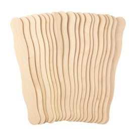 8 inch Fan Handles Wood Wavy Sticks Craft Sticks for DIY Crafting Supplies, Wedding Fans, Large Popsicle (20 Pcs)