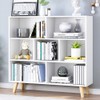 IOTXY Wooden Open Shelf Bookcase - 3-Tier Floorstanding Display Cabinet