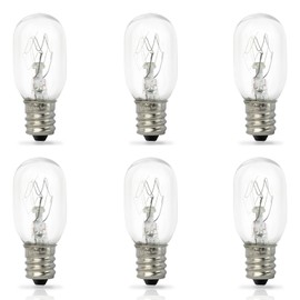 Joworthy 6 Pcs 20W 120V Incandescent Bulb Replacement for Conair RP34B Illuminated Makeup Mirror – E12 Candle Base, 2700K White Light