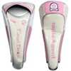 Golf Head Cover Driver Paw Model Magnetic Head Cover (White/Pink)