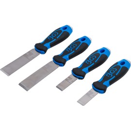 BGS 363 Universal Scraper Set, Silver/Black/Blue, Set of 4 Pieces