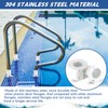 JaGely 4 Pieces 304 Stainless Steel Deck Flanges White Flange