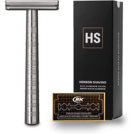 【Authentic Product/Manufacturer Warranty Included】Henson Shaving AL13 Shaver MEDIUM (Aircraft Aluminum) with 5 Replacement Blades, Deep Shaving Model 【Recommended for those who want high durability