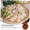 CIYODO Gourd-shaped Creative Toothpick Holder No-wax Wooden Toothpick Dispenser for