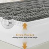 Cymula Queen Mattress Topper Fleece Bubble Pillow Top Mattress Pad