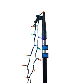 EVERSPROUT 1.5-to-4 Foot Utility Hook with Extension Pole (8-10 Foot Standing Reach) | Installing and Hanging Christmas/String Lights, Birdfeeders, Reaching High Places | Lightweight, Telescoping Pole
