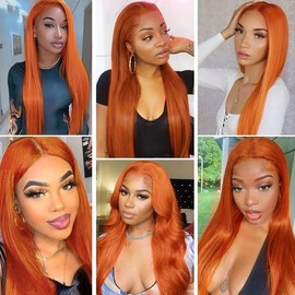 Orange Ginger Straight Weave Human Hair Bundles 350 Human Hair Bundles 18 18 18 Inch Double Weft Brazilian Hair Silky Soft Bundles Ginger Human Straight Bundles