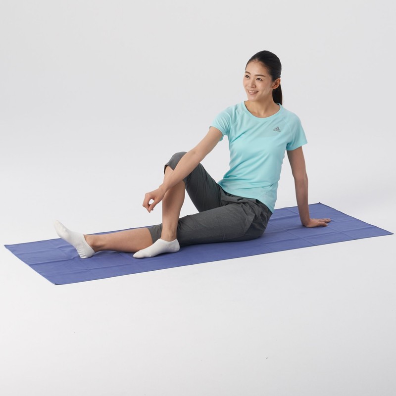 Yoga-IBL "Dry Yoga Mat" Italian Blue, 24.8 x 67.7 inches