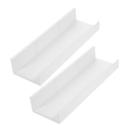 Zerodeko 2pcs Rustic Floating Picture Ledge Shelf Wall Mounted Display Rack for Photos Items Easy Installation Home Decor for Living Bedroom Kitchen Nursery