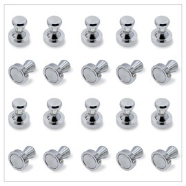 Magnetic Push Pin for Fridge, Whiteboard Magnets, Office Magnets, Small Magnets Strong Perfect to use as Refrigerator Magnets, Map Magnets, Use at Kitchen, Home or School Classroom, Pack of 20PCS