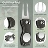 Skylety 4 Pieces Golf Divot Repair Tool with Magnetic Button