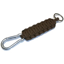 RedVex King Cobra Style Carabiner Key Fob/Keychain - Steel Carabiner - (Qty1) - Choose Your Color and Size (12 inches, Coyote Brown)