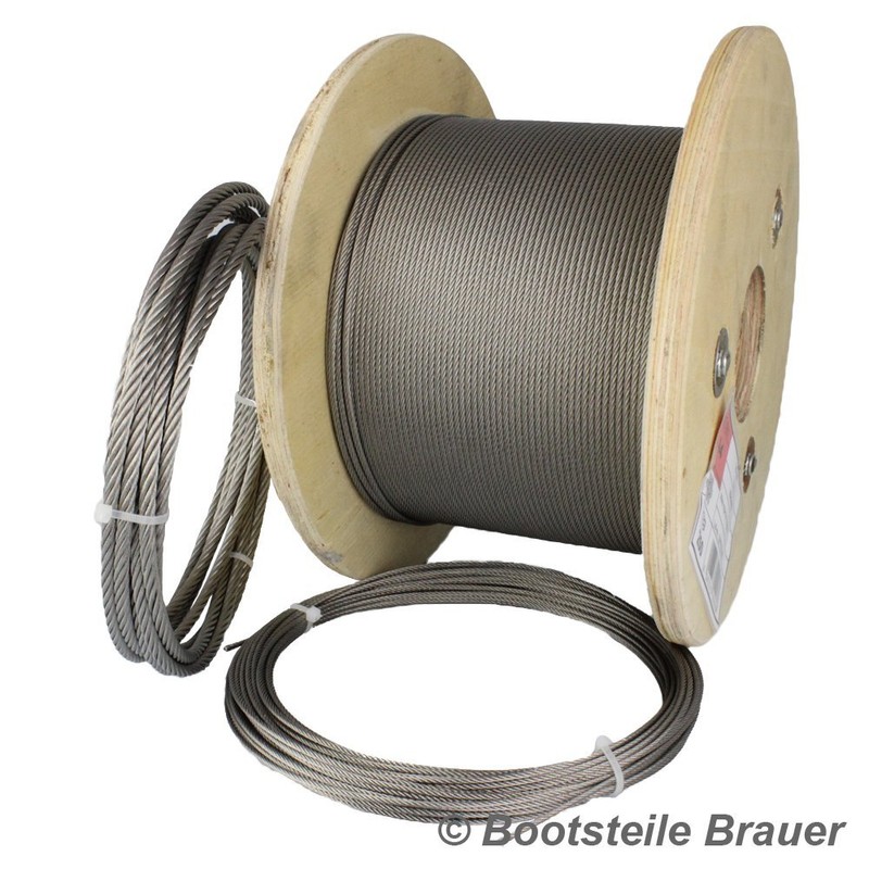 20 Metres Stainless Steel Wire Rope 7 x 7 Medium