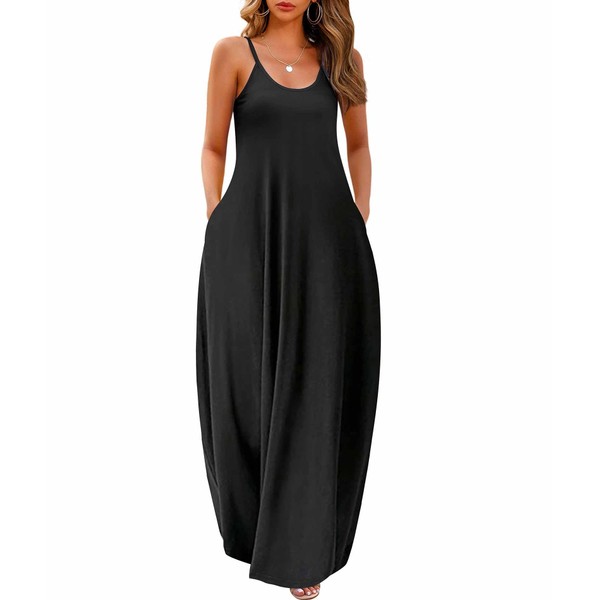 Wolddress Womens 2024 Casual Sleeveless Sundress Plus Size Loose Plain