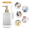 Clear Glass Soap Dispenser with Gold Plastic Pump, 2 Pack